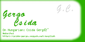 gergo csida business card